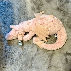Jellycat HUGE Rose Dragon BNWT Rare Retired and HTF